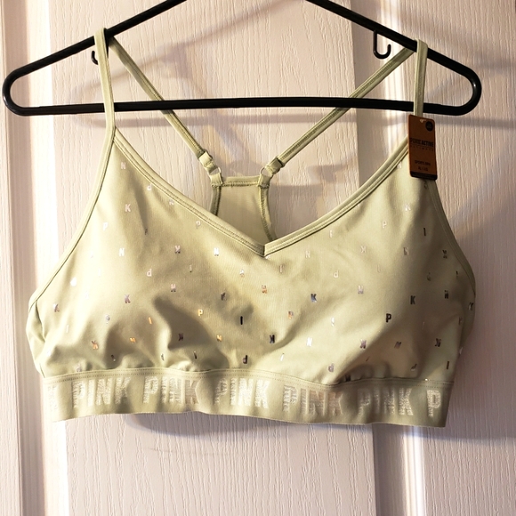 Pink sports bra